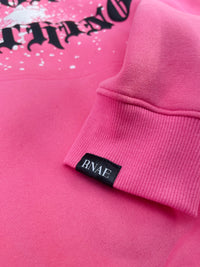 Pink "RNAE" Satin Hoodie